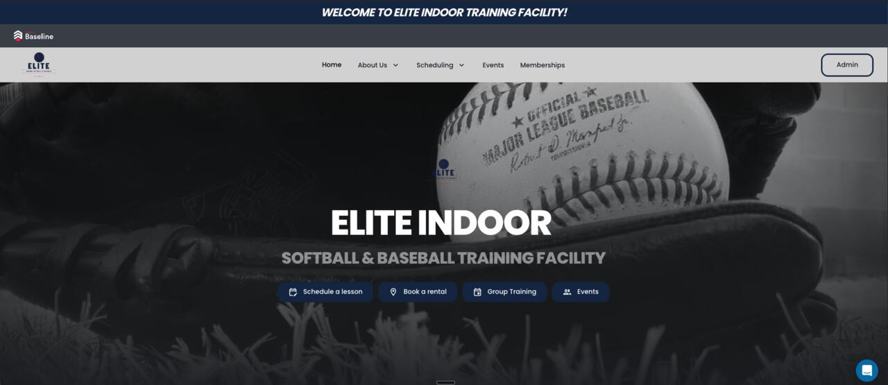 Elite Indoor booking website
