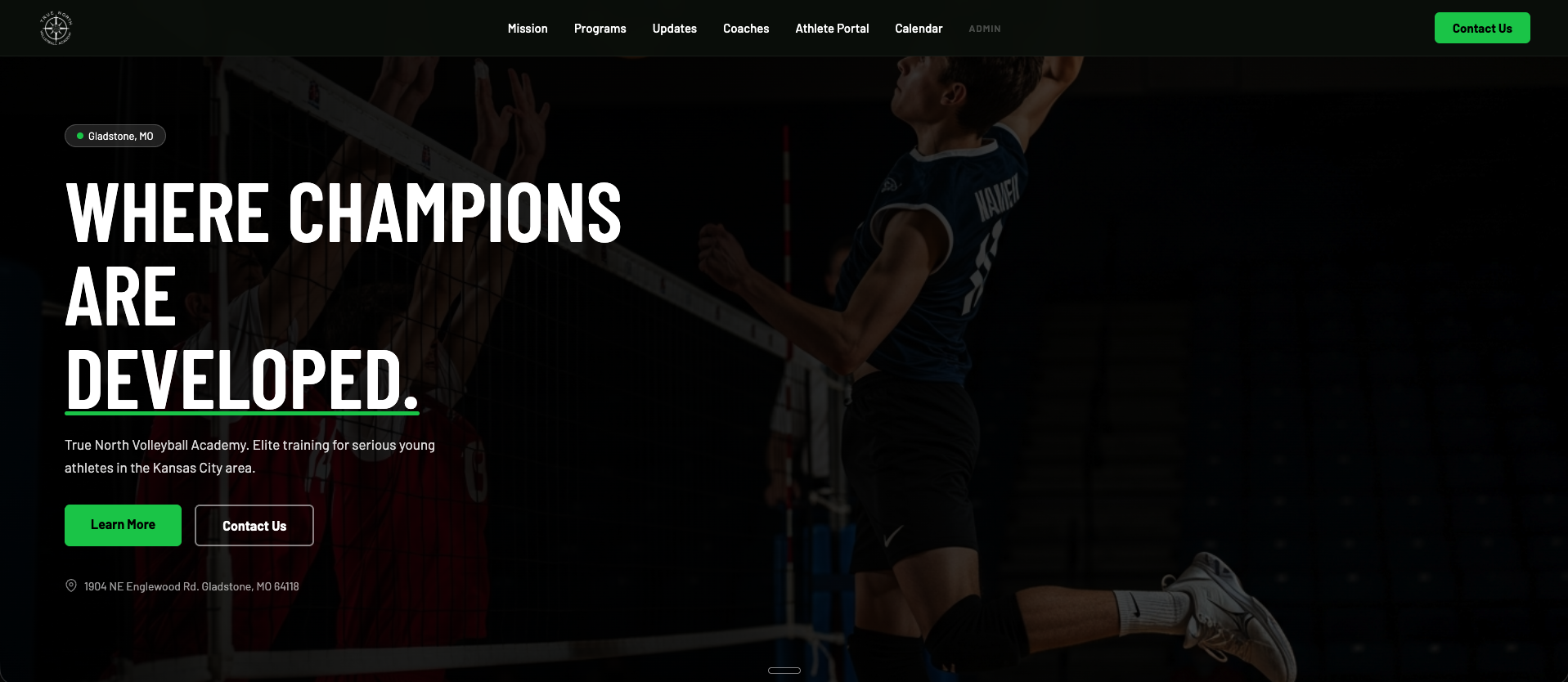 True North Volleyball Academy Website